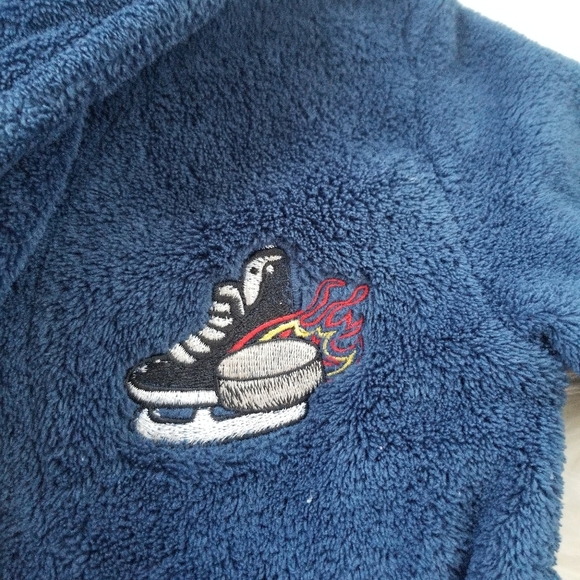 George Soft Blue Hockey Kid Boys Comfy Belted House Coat Warm Robes Size 4 - Picture 9 of 9